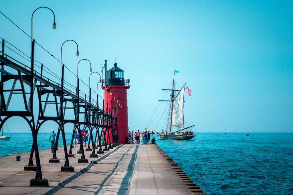 Exterior of South Haven Lighthouse