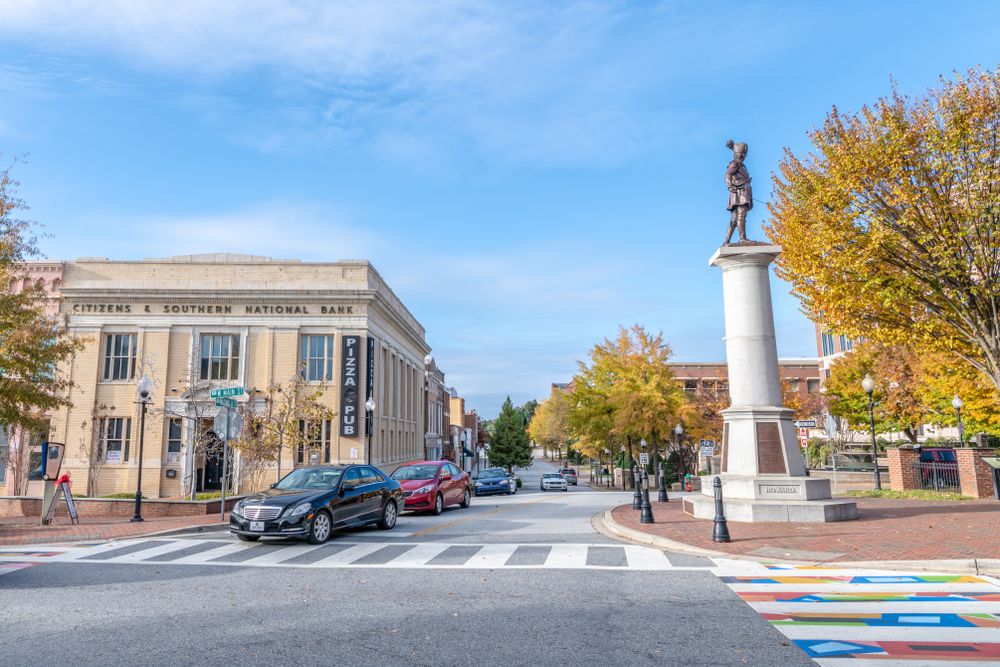 Daniel Morgan monument at Spartanburg Historic District