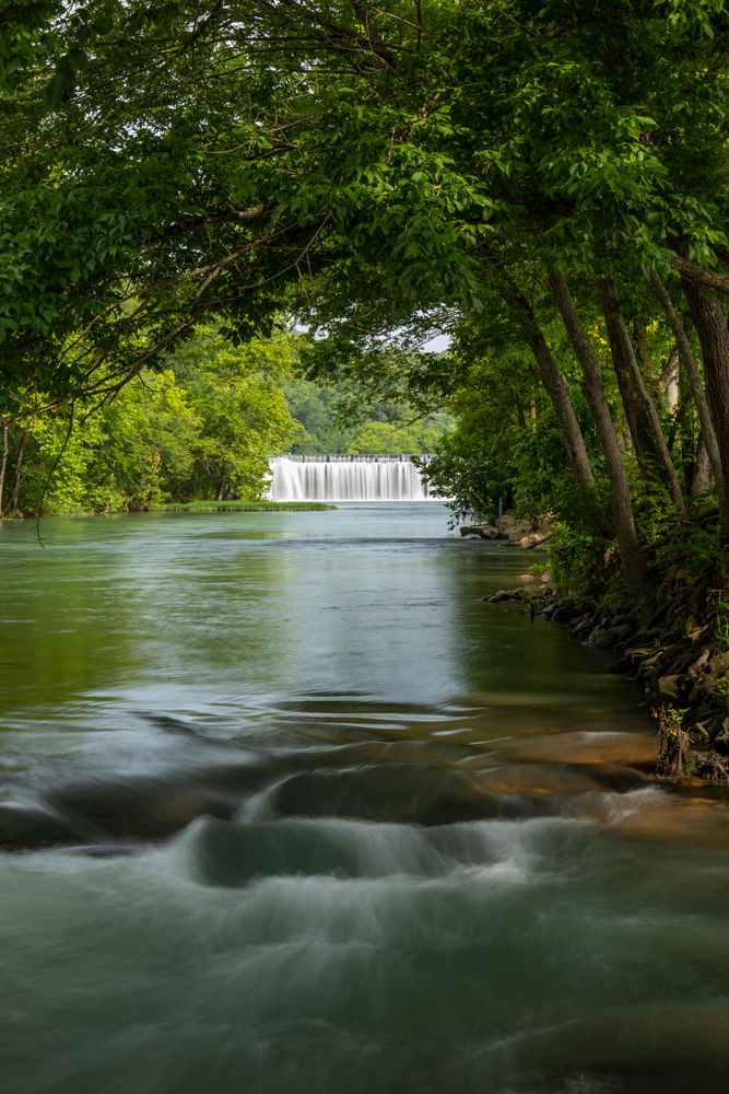 Beautiful view of a small waterfall at Spring River