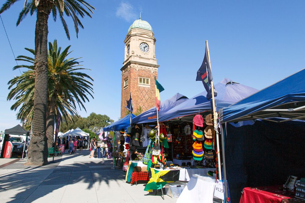 Vendors at St Kilda Esplanade Sunday Market