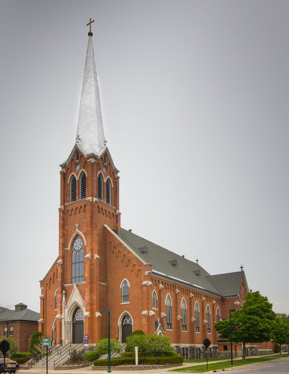 Front view of St. Francis Xavier Church