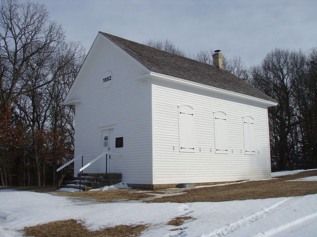 White exterior of the St. John’s Lutheran Church