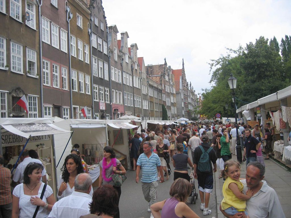 People walking in St. Dominic's fair