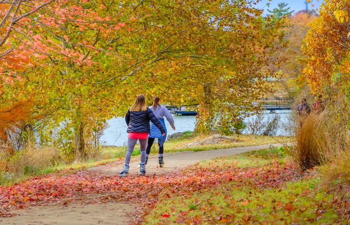 Rollerblading at Stephens Lake Park
