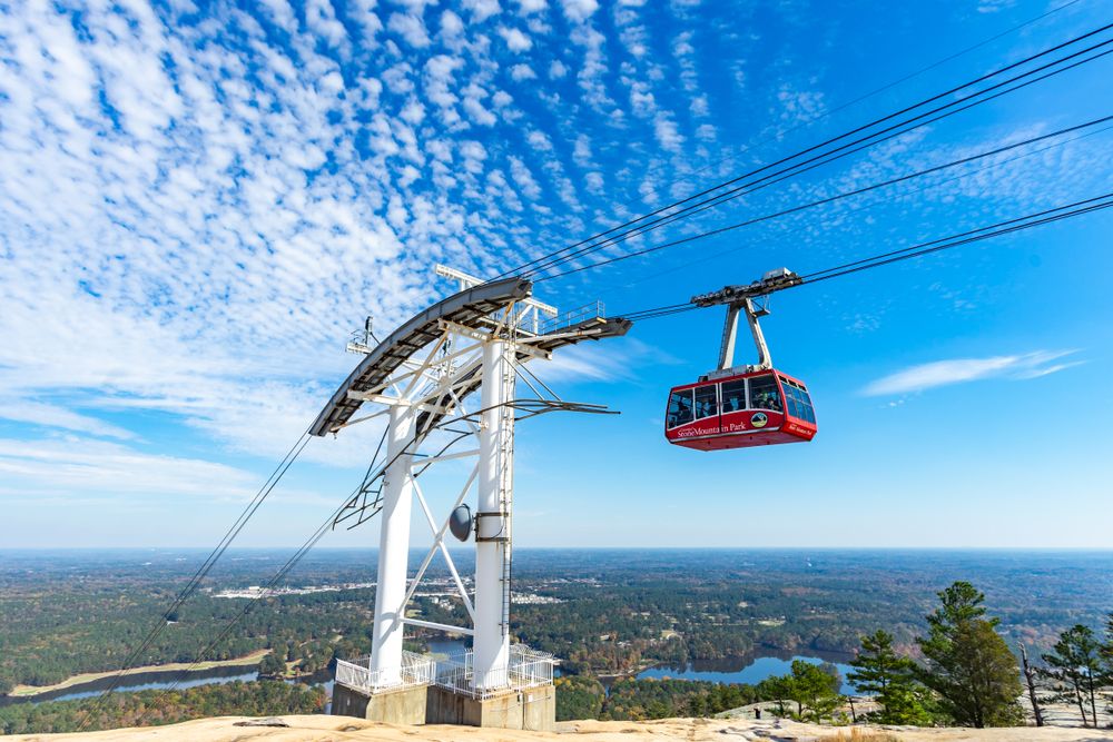 Cabel car at Stone Mountain Park