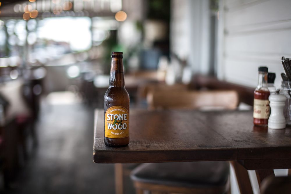 A bottle of Stone & Wood beer