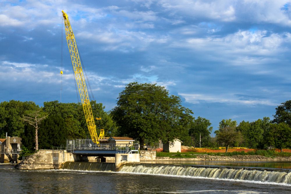 View of Stratton Lock and Dam