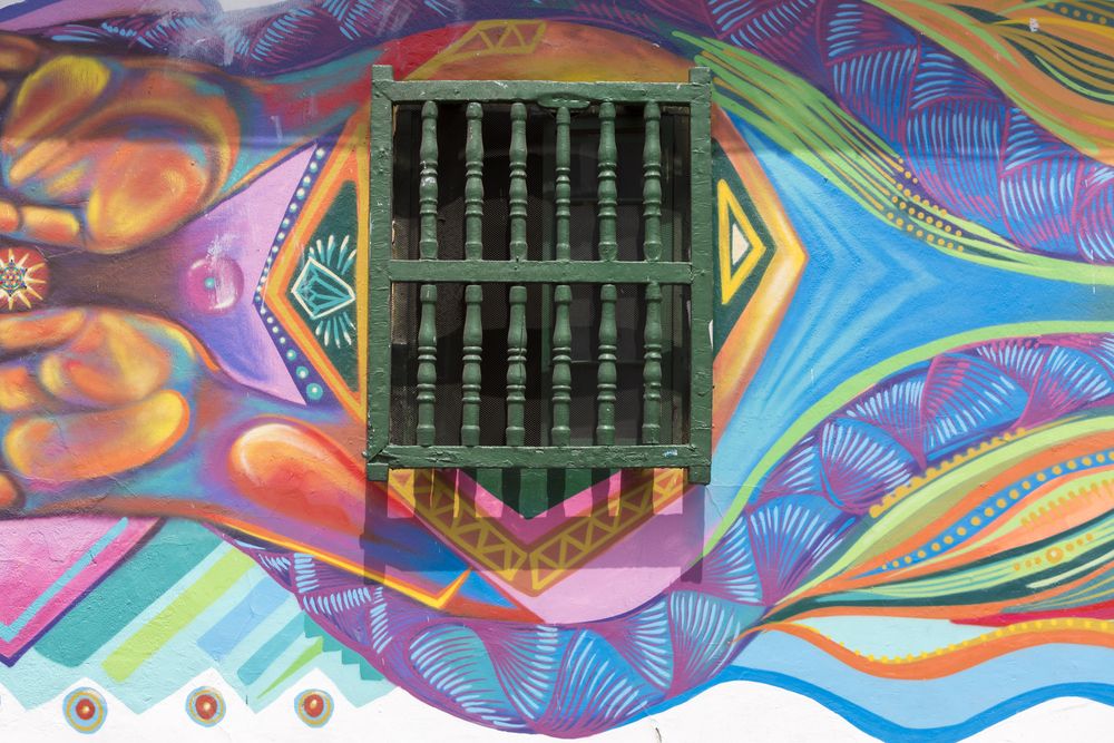 Colorful Street art in Bogota