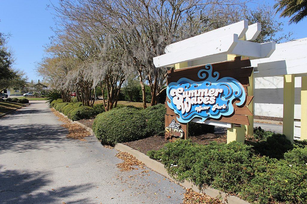 Signage of Summer Waves Water Park