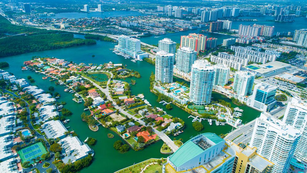 Bird's eye view of Sunny Isles Beach