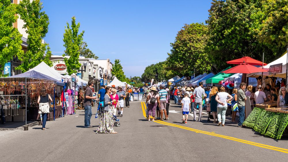People at Sunnyvale Art & Wine Festival