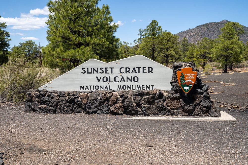Sign of Sunset Crater Volcano National Monument