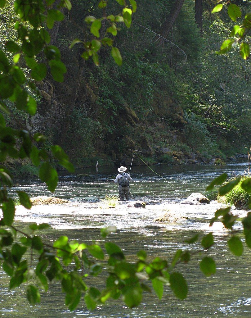 Fishing in Susan Creek Campground