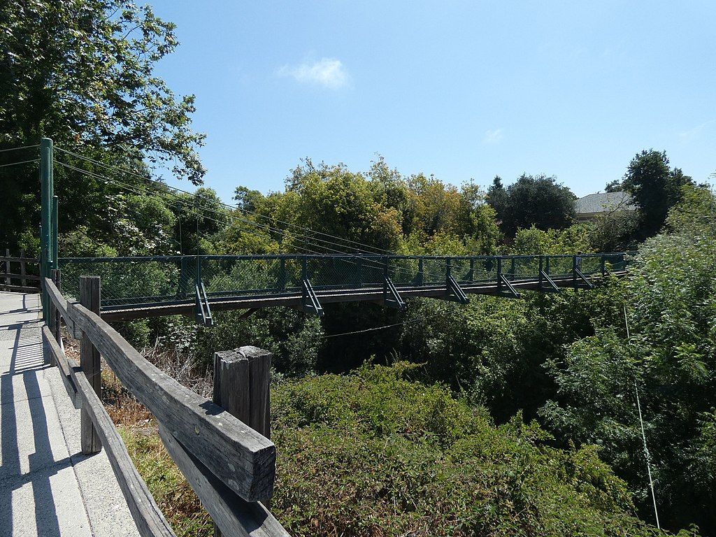 Side view of Swinging Bridge
