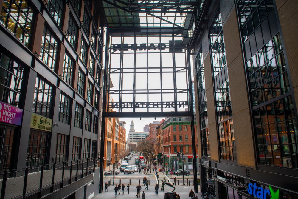 Interior view of TD Garden
