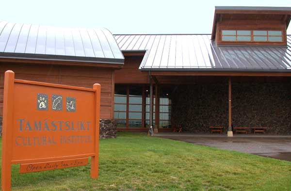 Signage of Tamastslikt Cultural Institute