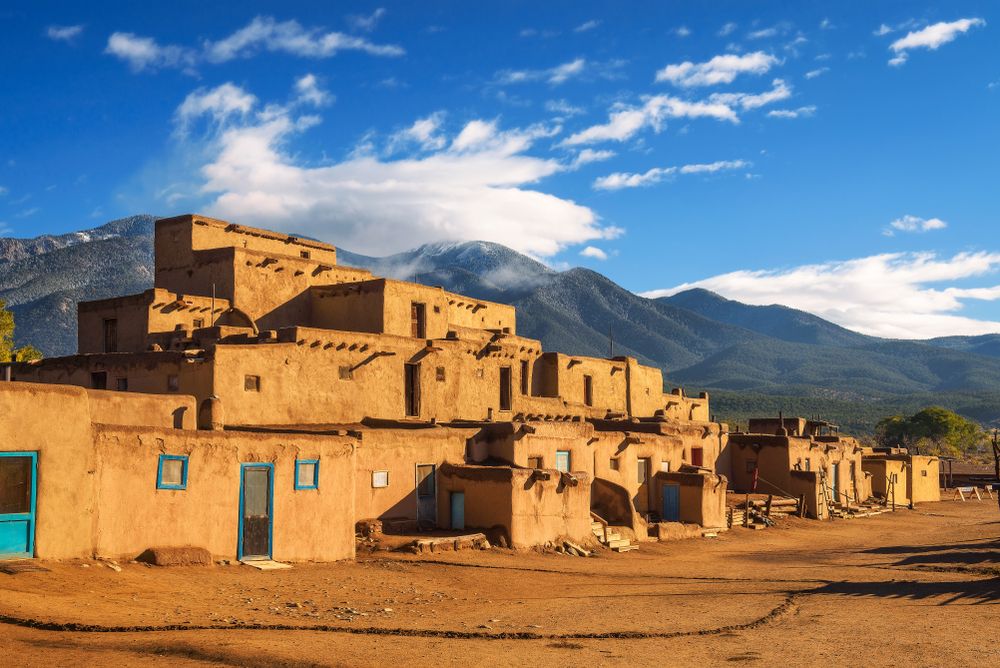 Daytime view of Taos Pueblo