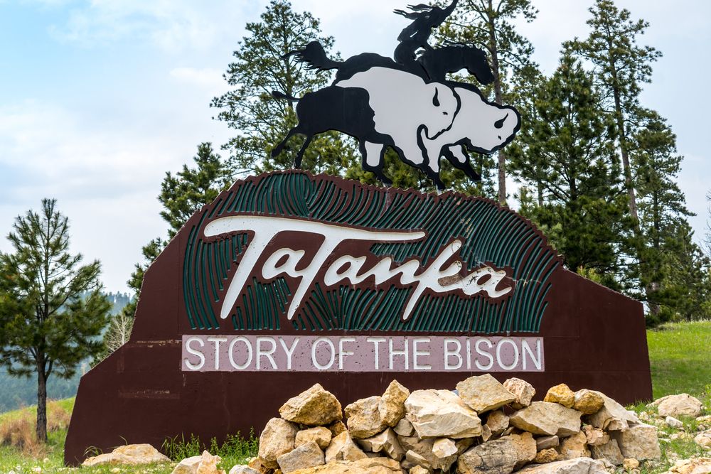 Name board of Tatanka: Story of the Bison in the entrance