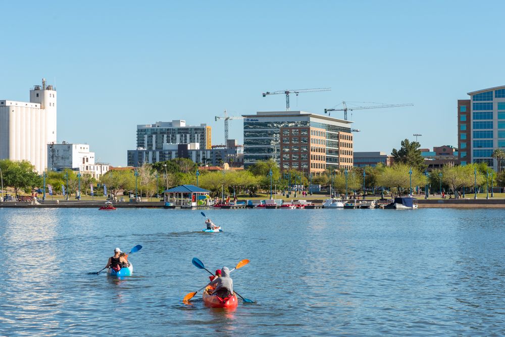 Kayaking at Tempe Town Lake