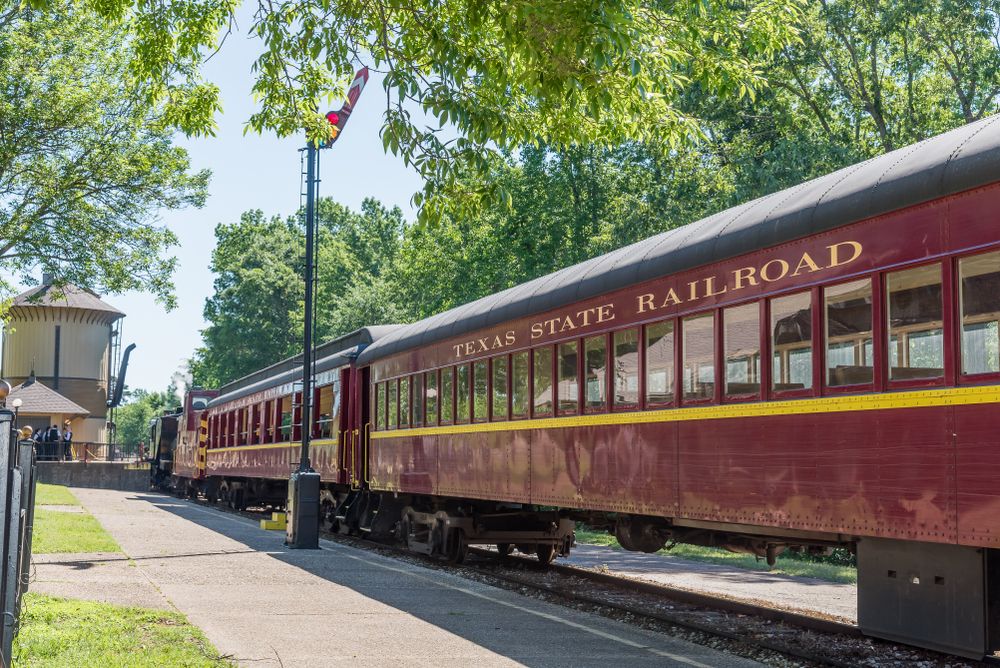 Train at Texas State Railroad in Palestine