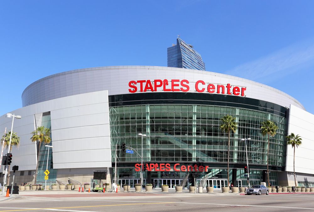 The Staples Center in Los Angeles