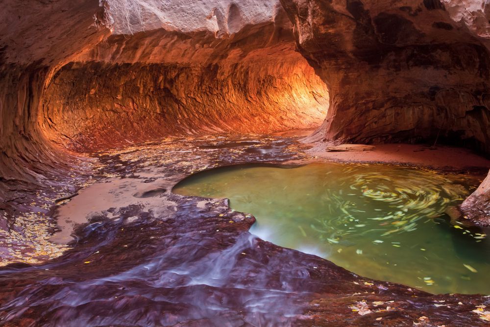 Stunning view of The Subway in Zion National Park