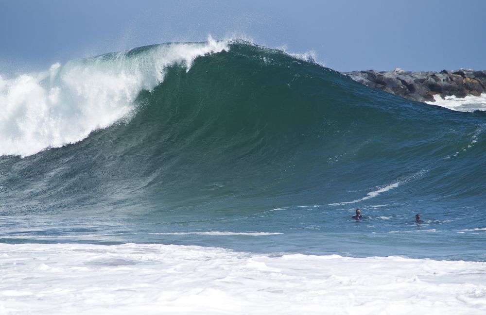 Two surfers enjoying at The Wedge