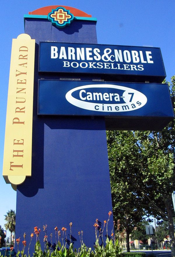 View of a sign in Pruneyard Shopping Center