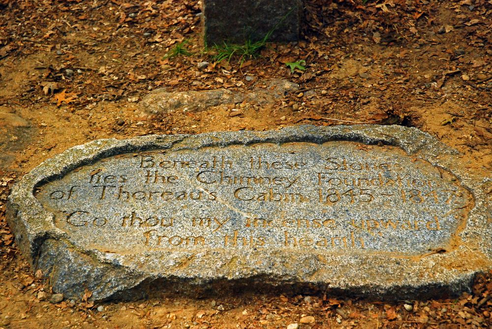 Stone tablet at Thoreau Cabin Site