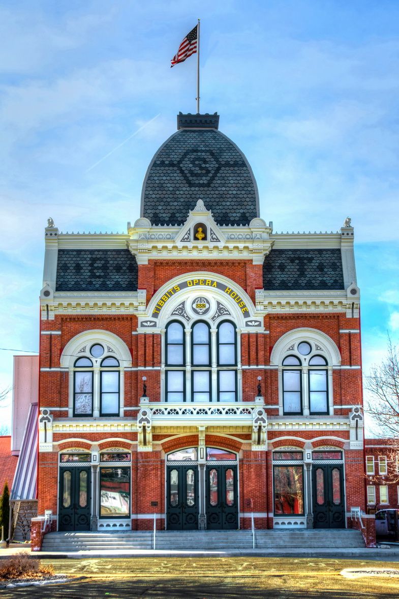 Front View of Tibbits Opera House