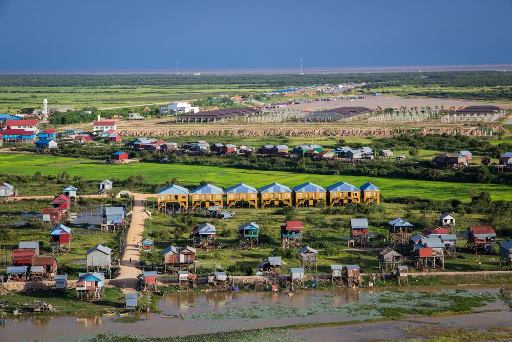 Aerial view of Tonlé Sap Lake