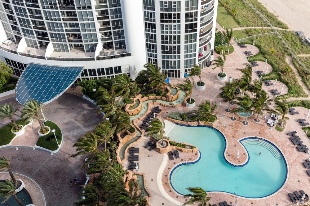 Aerial view of Trump International Beach Resort Miami