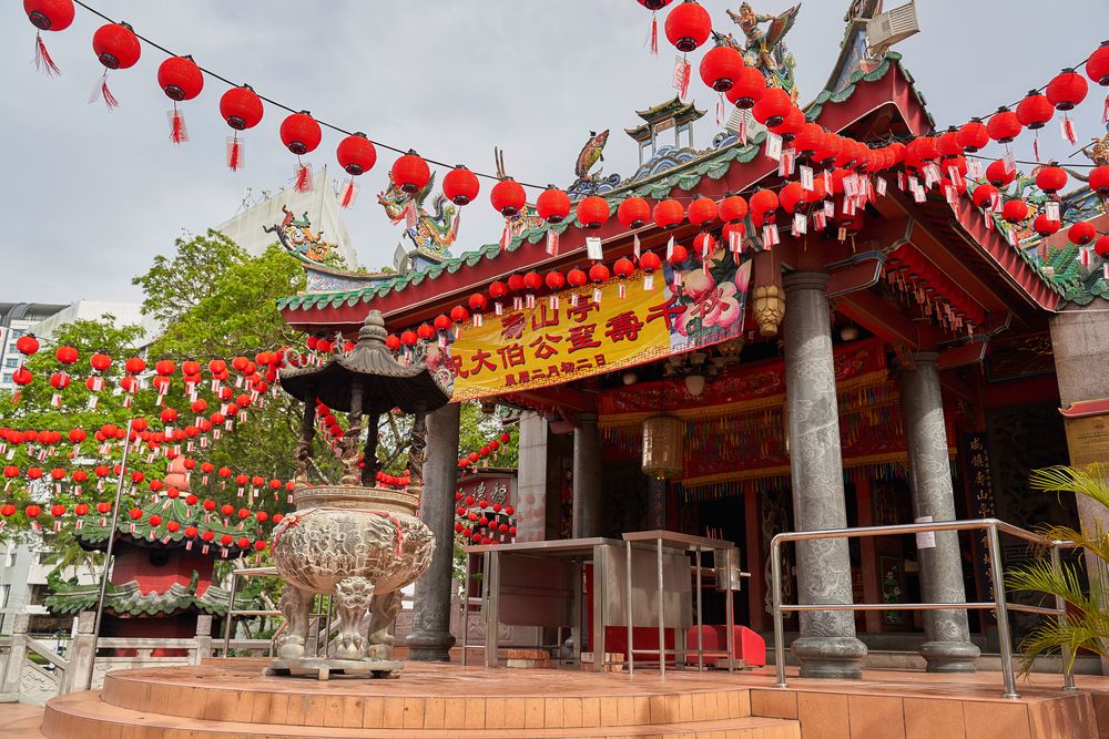 Beautiful lantern decoration at Tua Pek Kong Chinese Temple