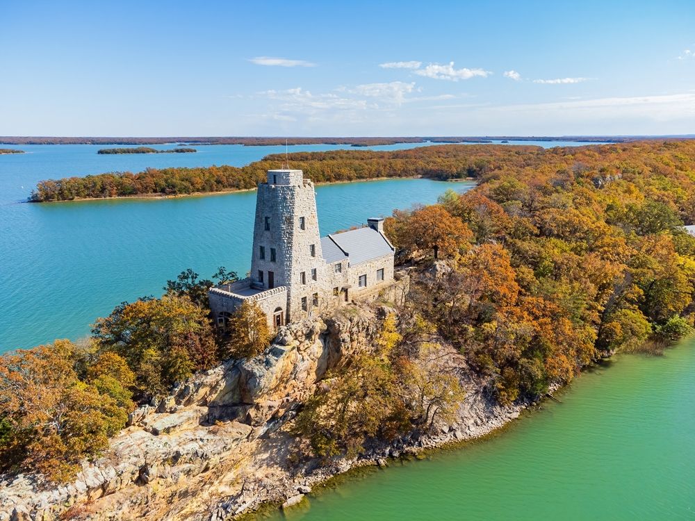 Aerial view of Tucker Tower
