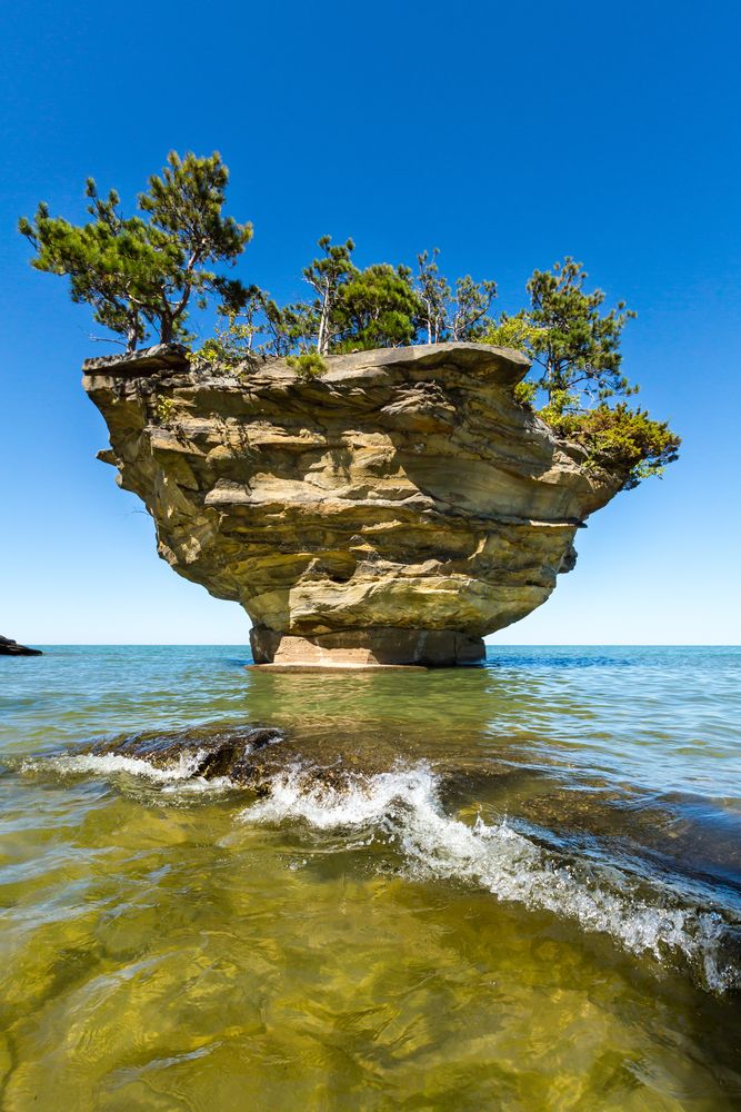 Daytime view of Turnip Rock