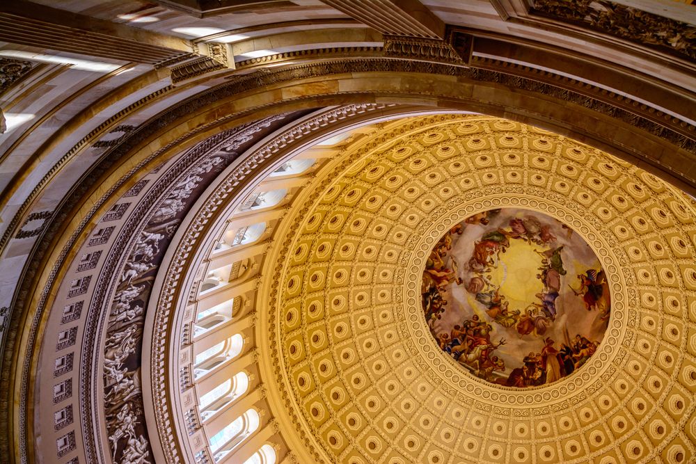 Interior view of the dome at U.S. Capitol