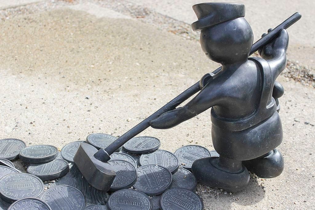 A sculpture at Krannert Art Museum