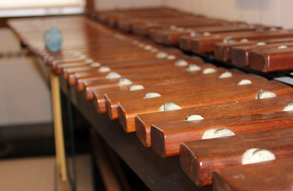 Xylophone displayed in Sousa Archives and Center for American Music