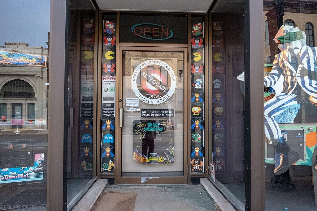 Entrance to the Underground Retrocade in West Dundee