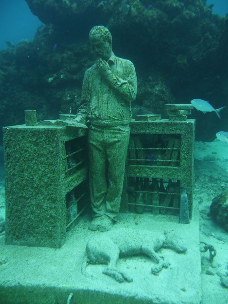 Statues in Underwater Museum of Art