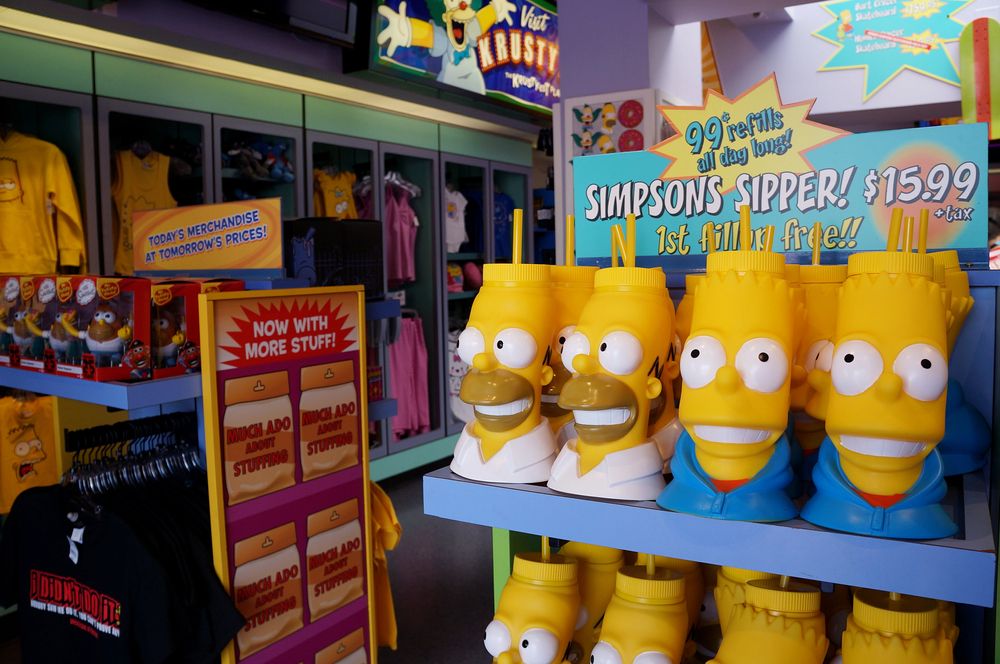 Simpson sipper at Universal Studio Store