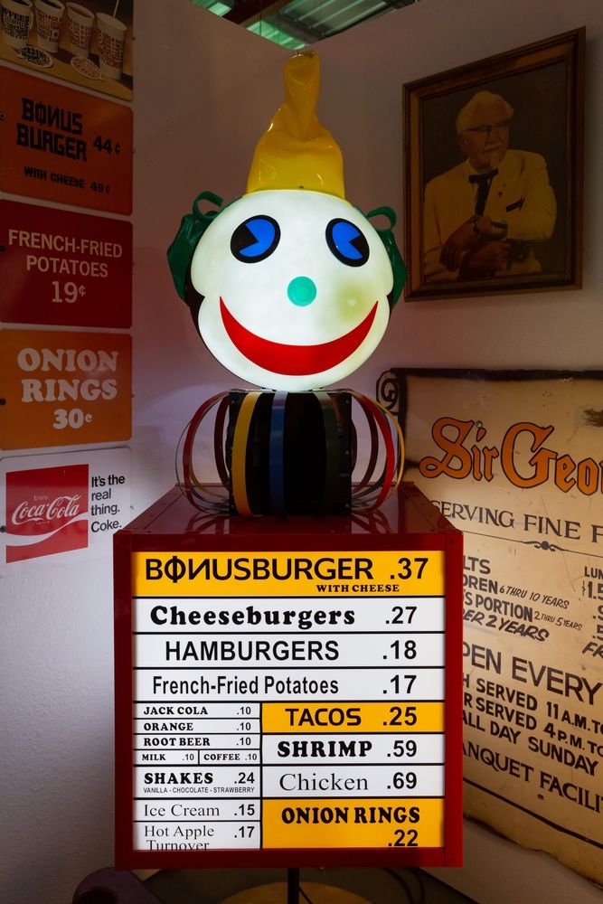 Jack in the box display board at Valley Relics Museum