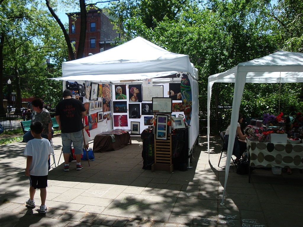 Craft exhibits at Van Vrost Park