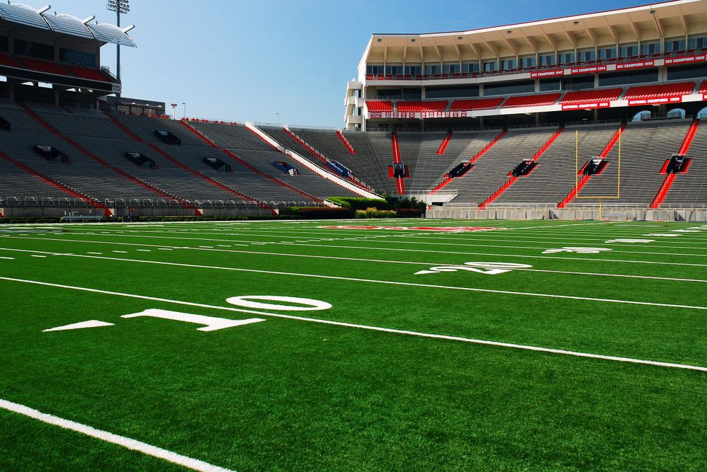The field of Vaught Hemingway Stadium