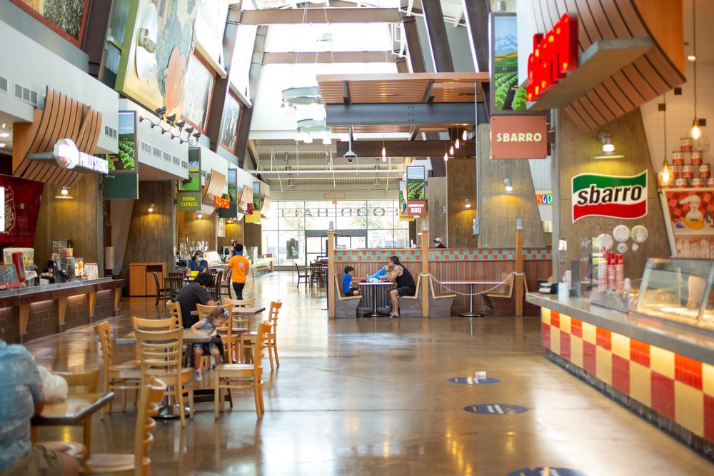 Interior view of the food court at Victoria Gardens