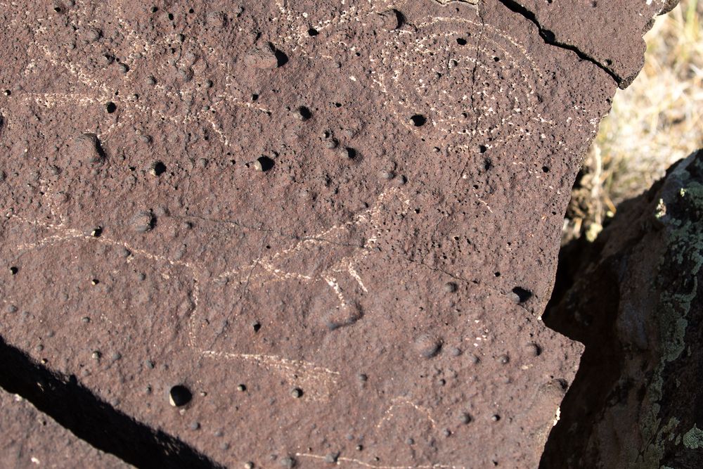 View of Ancient La Cieneguilla Petroglyphs