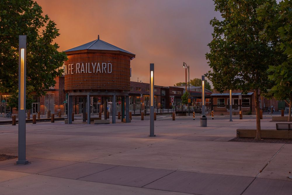 View of Santa Fe Railyard Park