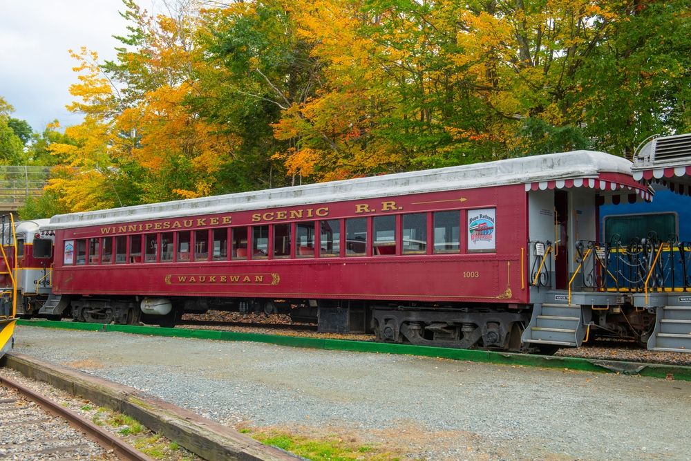 View of Winnipesaukee Scenic Railroad