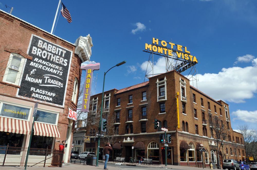 Babbit Brothers and Hotel Monte Vista at Downtown Flagstaff