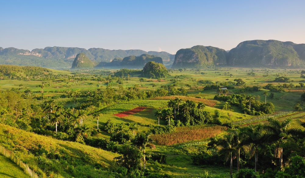 Aerial view of Viñales National Park